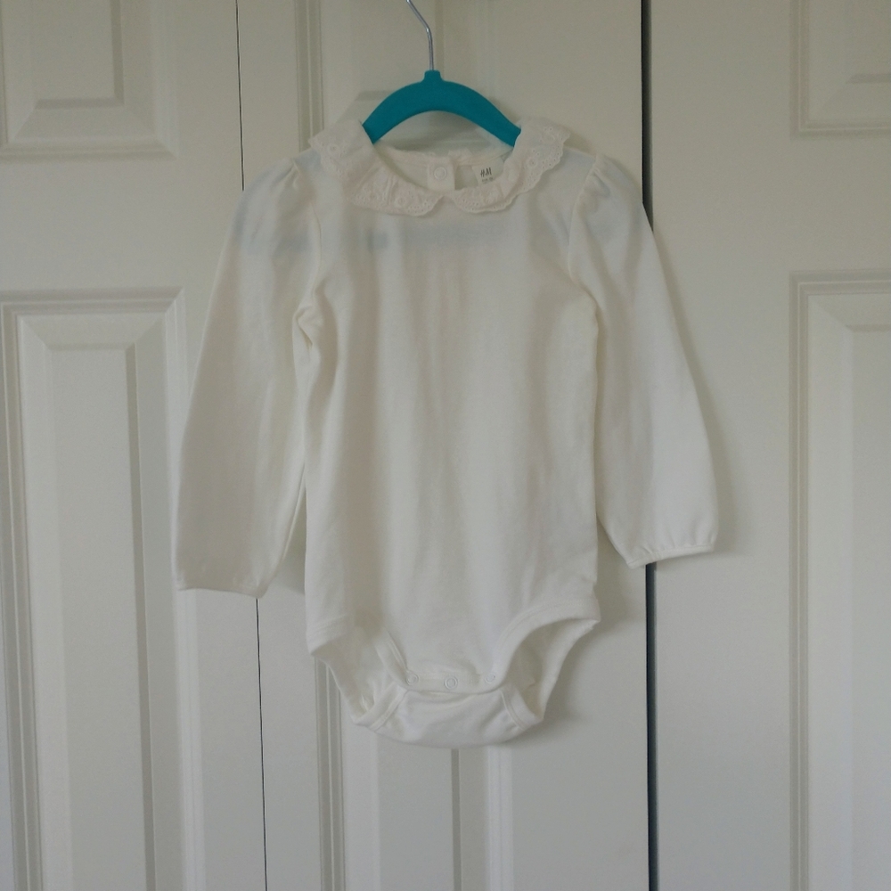 White Collared Onesie